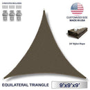 Windscreen4less 8' x 8' x 8' Sun Shade Sail Canopy in Beige with Commercial Grade (3 Year Warranty) Customized