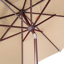 EliteShade 9Ft Market Umbrella Patio Outdoor Backyard Aluminum Table Umbrella (FadeSafe Beige)