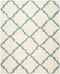 Safavieh Dallas Shag Collection SGD257A Dark Grey and Ivory Area Rug (8'6" x 12')