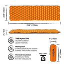 POWERLIX Sleeping Pad - Ultralight Inflatable Sleeping Mat, Ultimate for Camping, Backpacking, Hiking - Airpad, Inflating Bag, Carry Bag, Repair Kit - Compact & Lightweight Air Mattress