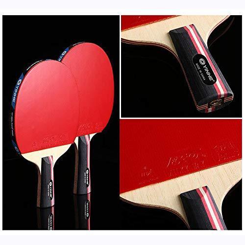 SSHHI Offensive Table Tennis Paddle,7 Layers of Wood,Ping Pong Racket Set,Can be Used by Beginners and Above, Strong/As Shown/Long Handle