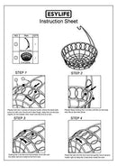 TQVAI Wire Fruit Basket Bowl with Banana Hook Hanger, Black