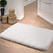 Lifewit Bath Mat White Bathroom Rug Soft Shag Water Absorbent with Non-Slip Rubber, 32" x 20"