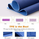 TOPLUS Yoga Mat - Classic 1/4 inch Pro Yoga Mat Eco Friendly Non Slip Fitness Exercise Mat with Carrying Strap-Workout Mat for Yoga, Pilates and Floor Exercises