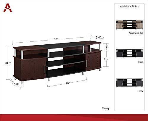 Ameriwood Home Carson TV Stand for TVs up to 70", Black