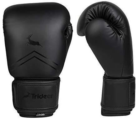 Trideer Pro Grade Boxing Gloves, Kickboxing Bagwork Gel Sparring Training Gloves, Muay Thai Style Punching Bag Mitts, Fight Gloves Men & Women