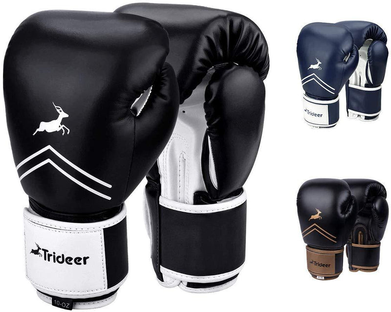 Trideer Pro Grade Boxing Gloves, Kickboxing Bagwork Gel Sparring Training Gloves, Muay Thai Style Punching Bag Mitts, Fight Gloves Men & Women