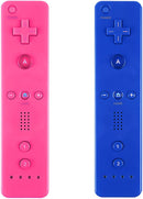 Yosikr Wireless Remote Controller for Wii Wii U - 4 Packs Pink+Red+Deep Blue+Blue