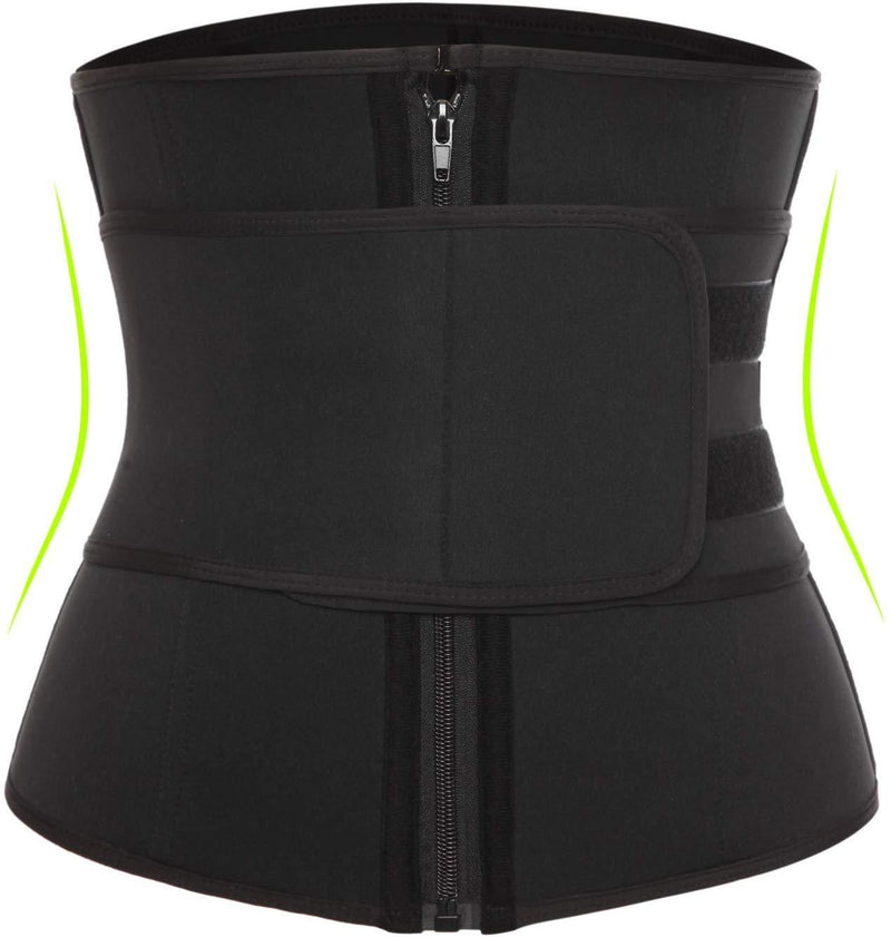 KIWI RATA Neoprene Sauna Waist Trainer Corset Sweat Belt for Women Weight Loss Compression Trimmer Workout Fitness