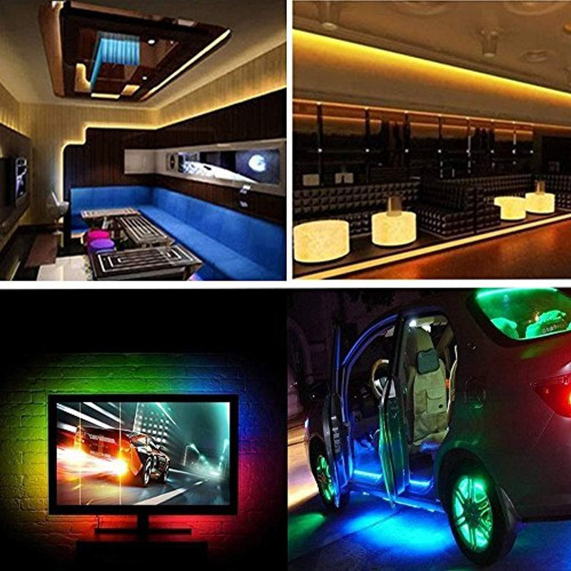 LED Strip Lights,Petsmoe LED Light Strip Tape Lights Waterproof 32.8 Ft 5050 RGB 300 Leds DC 12V Power Supply 44 Key IR Remote Controller,Strong Sponge Adhesive Tape For Bedroom,Living Room,Kitchen.