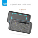 Mini Wireless Keyboard with Touchpad Mouse Combo，Meerveil H20 2.4GHz  IR Leaning LED Backlit Multi-Touch Touchpad, USB Rechargeable Android TV Box Windows PC, HTPC, IPTV, PC, Raspbe