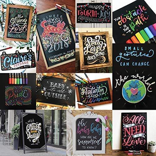 VersaChalk White Liquid Chalk Markers   - for Chalkboard Signs, Blackboards, Glass, Windows (Bold 4 White Markers)