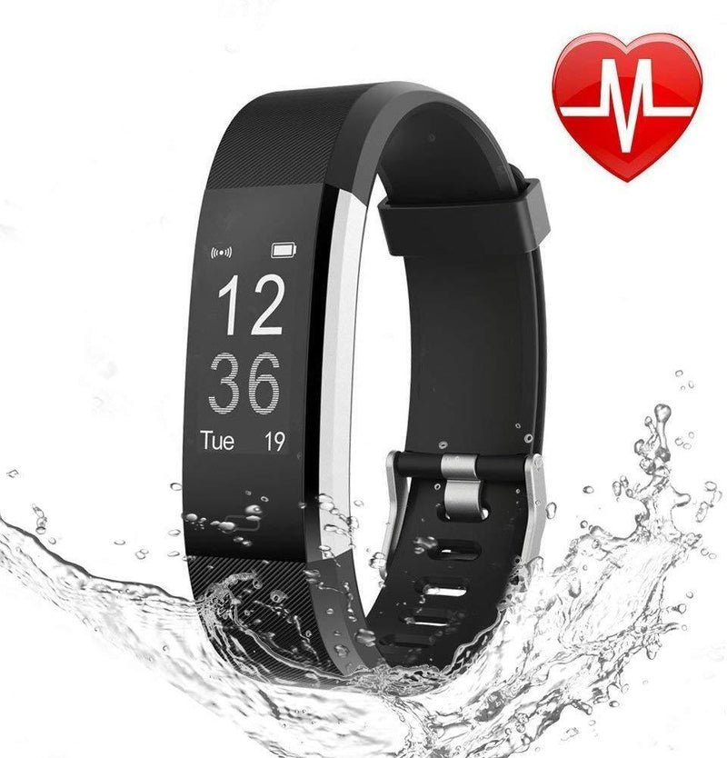 LETSCOM Fitness Tracker HR, Activity Tracker Watch with Heart Rate Monitor, Waterproof Smart Fitness Band with Step Counter, Calorie Counter, Pedometer Watch for Kids Women and Men