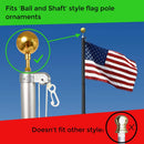 HOME DEPUTY Solar Flag Pole Light - 111 LED Super Bright Solar Light for Flag Pole - Suits most 15-25ft in-ground flag poles with 0.5” diameter Ornament Spindle – Long lasting dusk to dawn Lithium Battery