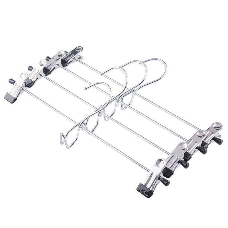 Tosnail 12 Pack Add-On Hangers Stackable Hangers Metal Pants Skirt Hangers Cascading Hangers with 2-Adjustable Clips