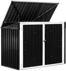 Goplus Horizontal Storage Shed Outdoor, Multi-function Storage Cabinet for Garden Yard Lawn, 6x3FT