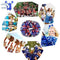 4Pcs Metallic Cheerleading Pom Poms for Kids, Creatiee 2 Pair Cheerleader Cheering Squad Pompoms for Boy Girl School Sports Games Team Spirit Cheer