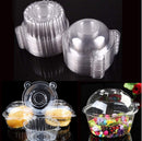 50 Pack Clear Plastic Single Individual Cupcake Muffin Dome Holders Cases Boxes Cups Pods by Cakes of Eden