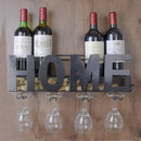 ZGXY Wall Mounted Metal Wine Rack Glass Holder Iron Decorative Wine Cork Storage Rack Gift Easy Install