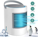 MOSAJIE Portable Space Air Conditioner,Small Personal Desk Fan,Quiet Air Cooler Misting Fan,Mini USB Air Conditioner Fan,Purifier,Sterilizer,Humidifier,Desktop Cooling Fan with 3 Speeds for Home Room Office