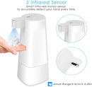 Hanamichi Soap Dispenser, Touchless Capacity Automatic Soap Dispenser Equipped w/Infrared Motion Sensor Waterproof Base Adjustable Switches Suitable for Bathroom Kitchen Hotel Restaurant