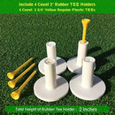 SkyLife Golf Rubber Tee Holder Set for Driving Range Golf Practice Mat (1.5''/2''/2.6''/2.8''/3'')