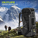 OUTLIFE 60L Hiking Backpack, Lightweight Waterproof Travel Backpack for Men Women Camping Trekking Touring