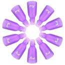 Benbilry Nail Polish Remover Clips, 10 Pcs Reusable Soak Off Gel Plastic Nail Art Soak Off Clip Caps UV Gel Polish Removal (Purple)