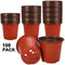 Akarden 100 Pcs 4.4” Plastic Nursery Pot/Pots, Plant Pots, Flower Plant Container Seed Starting Pot