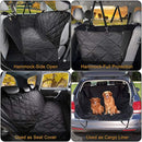 SHINE HAI Dog Car Seat Covers with Side Flaps, Nonslip Backing, Waterproof & Scratch Proof Hammock Convertible, Machine Washable Pet Backseat Cover for Cars Trucks and SUVs