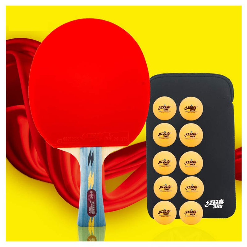 SSHHI 4 Star Table Tennis Bats,7Layers of Wood,Ping Pong Paddle, Can Be Used for Indoor and Outdoor Game,Wear Resistant/As Shown/Long Handle