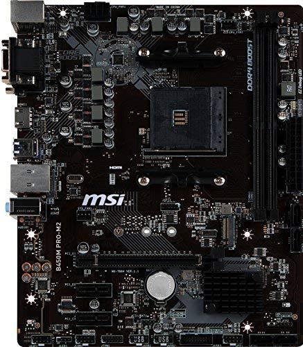 MSI Performance Gaming AMD Ryzen 1st and 2nd Gen AM4 M.2 USB 3 DDR4 HDMI Display Port WiFi Crossfire ATX Motherboard (B450 Gaming PRO Carbon AC)