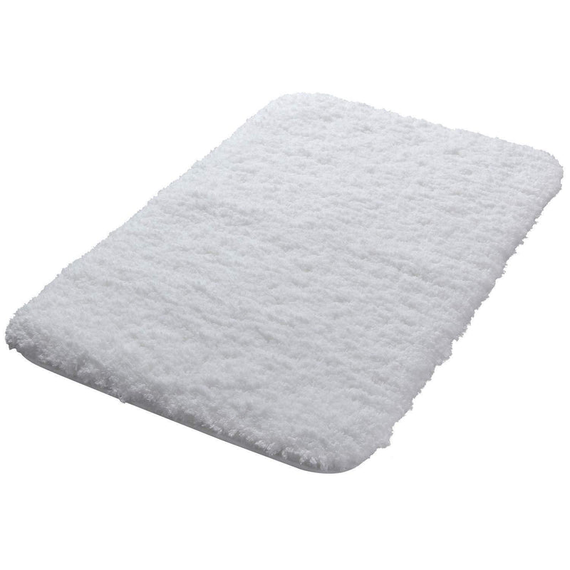 Lifewit Bath Mat White Bathroom Rug Soft Shag Water Absorbent Non-Slip Rubber, 20" x 32"