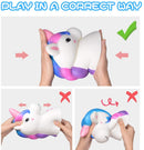 LUDILO 10" Jumbo Squishies Slow Rising Giant Squishy Large Unicorn Squishys Toys Jumbo Rainbow Unicorn Scented Squeeze Toys Kawaii Stress Relief Toys Novelty Toy Birthday