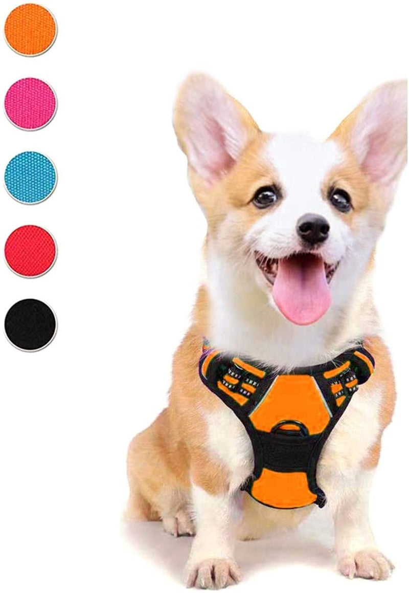 Supet Dog Harness No Pull, Adjustable Outdoor Pet Vest 3M Reflective Oxford Material Harness for Dogs Easy Control for Small Medium Large Dogs