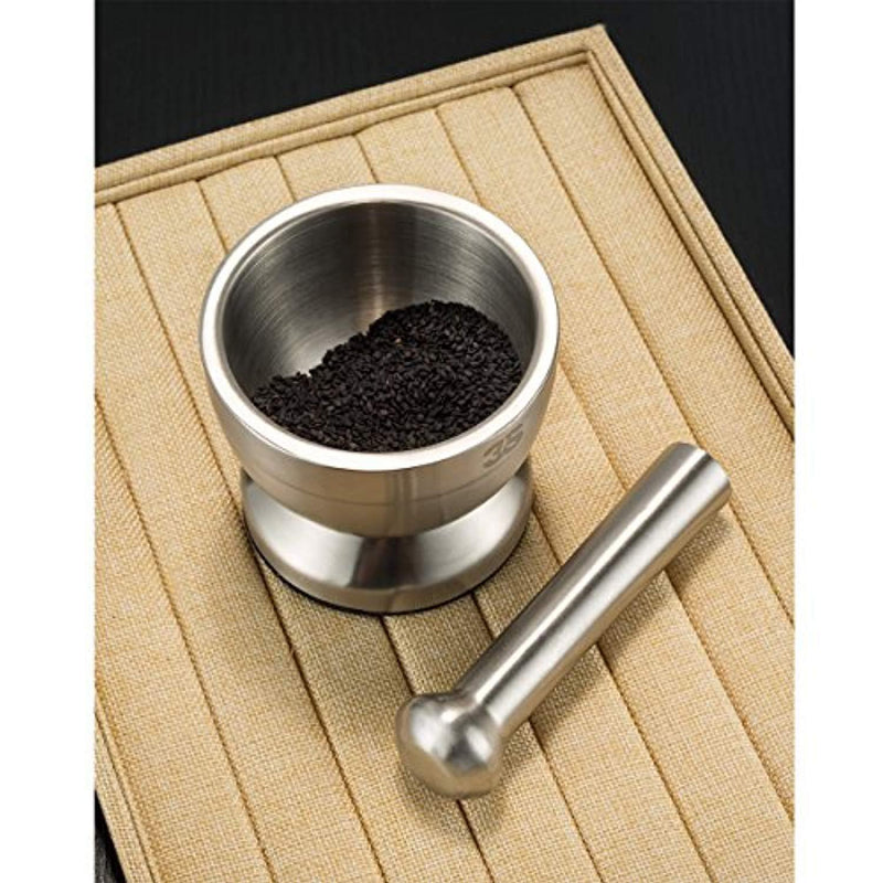 3S Stainless Steel Spice Grinder/Mortar and Pestle Set