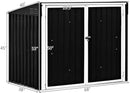 Goplus Horizontal Storage Shed Outdoor, Multi-function Storage Cabinet for Garden Yard Lawn, 6x3FT