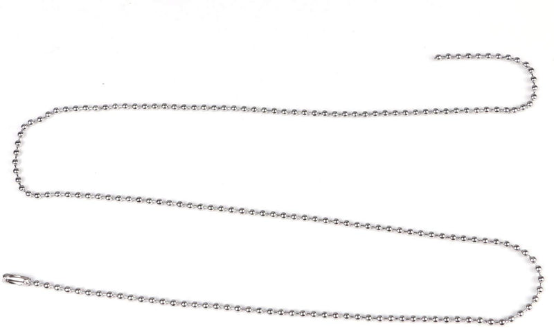 50pcs Nickel Plated Ball Chain Necklace, KinHom 24 Inches Long 2.4mm Bead Size