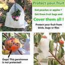 AllwaySmart 100 Reusable Fabric Fruit Protection Bags Insect Barrier 7" x 9 1/2" Prevent Birds Bugs Flies. Easy Install with Twist Wire