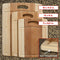 CC Boards 3-Piece Bamboo Cutting Board Set: Wooden butcher block boards with juice groove and handle; Slice veggies, bread or meat; great for serving cheese and crackers