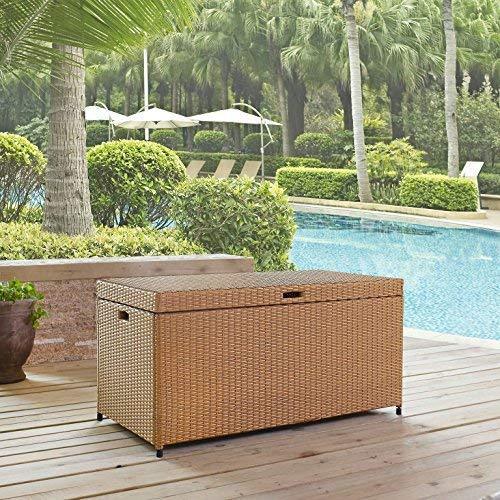 Crosley Furniture Palm Harbor Outdoor Wicker Storage Bin - Grey