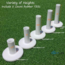 SkyLife Golf Rubber Tee Holder Set for Driving Range Golf Practice Mat (1.5''/2''/2.6''/2.8''/3'')