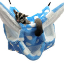 WOWOWMEOW Small Animal Cage Hanging Bunkbed Hammock Warm Fleece Bed for Sugar Glider Ferret Squirrel