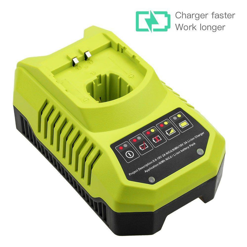 P117 Charger Dual Chemistry for Ryobi 18V 14.4V 12V 9.6V Battery Lithium Ni-Cd Ni-Mh P100 P102 P103 P104 P105 P107 P108