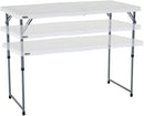 Lifetime Height Adjustable Craft Camping and Utility Folding Table, 4 ft, 4'/48 x 24, White Granite