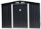 JAXSUNNY 8 x 8 ft Outdoor Backyard Garden Utility Tool Storage Shed Dark Gray w/Sliding Door Outdoor House