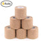 MUEUSS Self Adhesive Bandage Tape Vet Wrap Self Adherent Cohesive Bandages First Aid Wrap Approved 2 inches x 5 Yards (New Beige, 2 Inches / 6 roll)