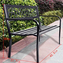 Patio Park Garden Bench Porch Path Chair Outdoor Deck Steel Frame New