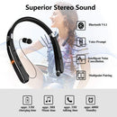 Wireless Bluetooth Headset, EGRD Foldable Retractable Neckband Headphones-[30 Hrs Playtime] Compatible Xs MAX/ 8/7 Plus Samsung Galaxy S9 Note 8 Cellphones