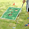 OOFIT Smiling Face Golf Cornhole Game with Chipping Mats Tailgate Chipping Game Set, Great Fun with Friends and Family